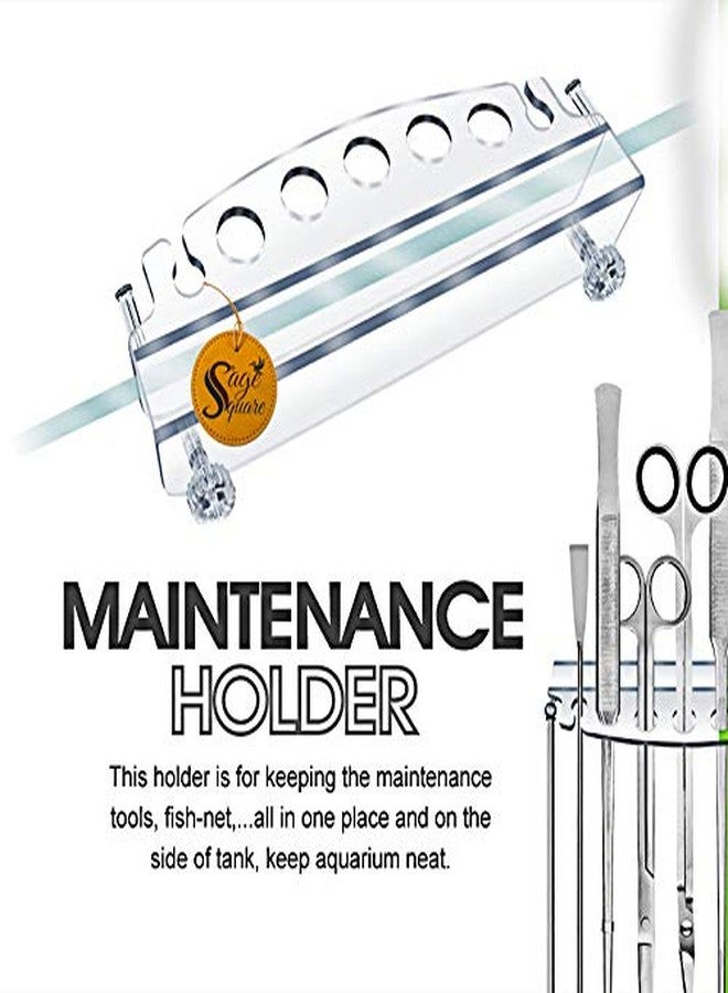 Sage Square Jumbo Size Professional Aquarium Tongs Scissor Long Stainless Steel Tool for Fish Tank, Aquatic Plant Cleaning (Wave Scissor & Acrylic Rack) - Image 4